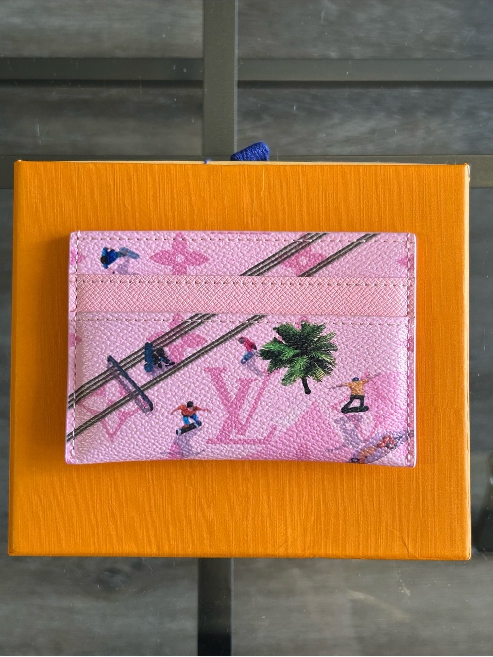 Louis Vuitton Skateboard Pink Card Holder